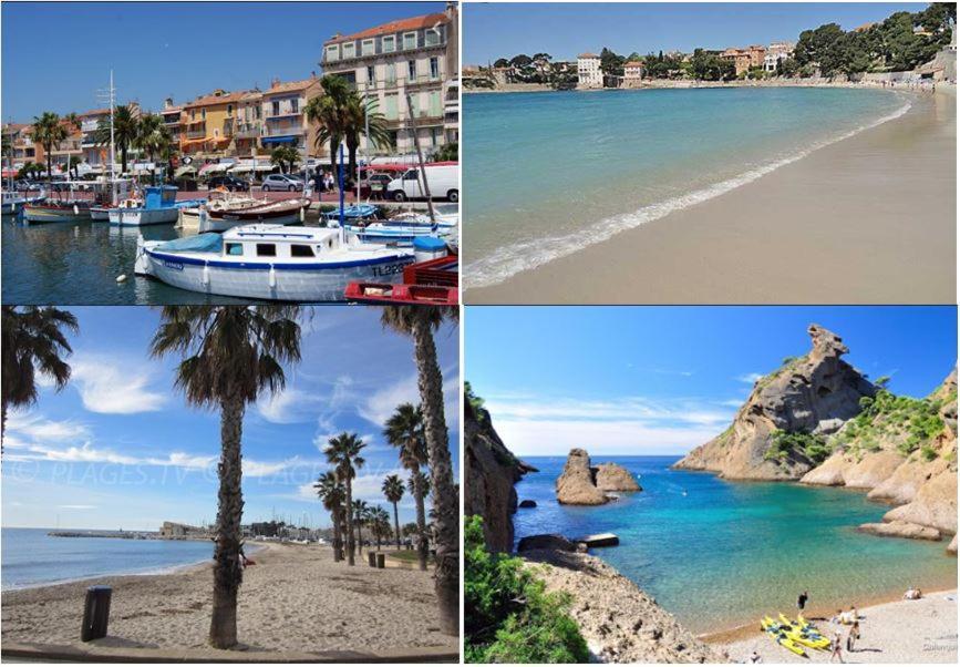 T2, Jardin, Veranda Chambre, Climatisation, Parking Privatif, Proche A Pied Centre, Plage, Gare, Pour 3 Adultes Ou 2 Adultes Avec 2 Enfants Bandol Εξωτερικό φωτογραφία